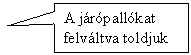 Rectangular Callout: A jrpallkat felvltva toldjuk